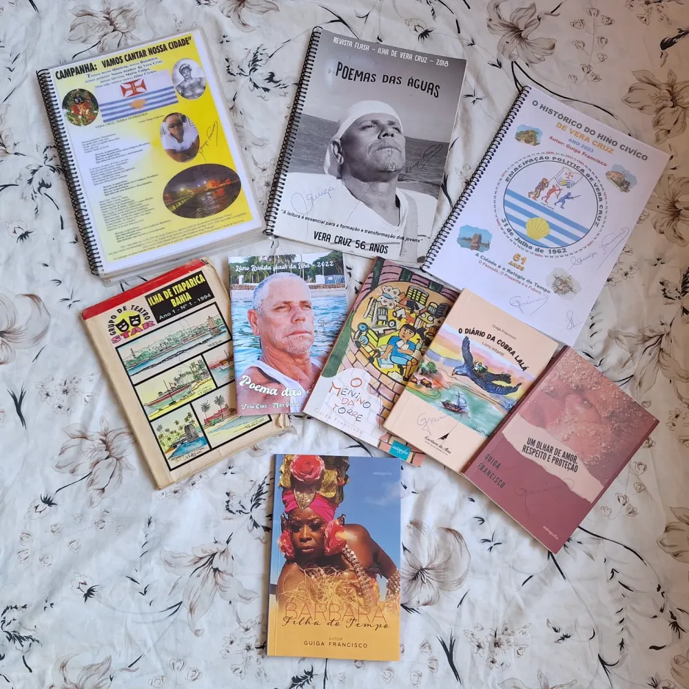 Conjunto de livros, revistas e publicações de Guiga Francisco
