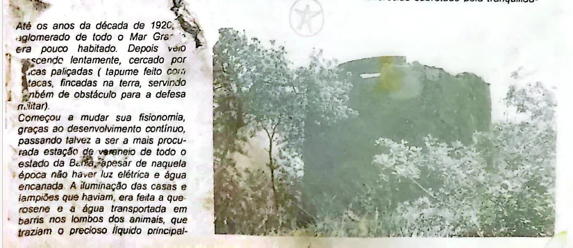 Primeiro recorte da reportagem antiga sobre Mar Grande publicada na revista Vera Cruz, 37 anos